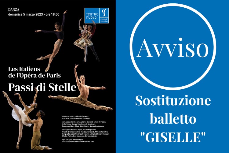 immagine Avviso: sostituzione balletto "Giselle" - 5 marzo 2023